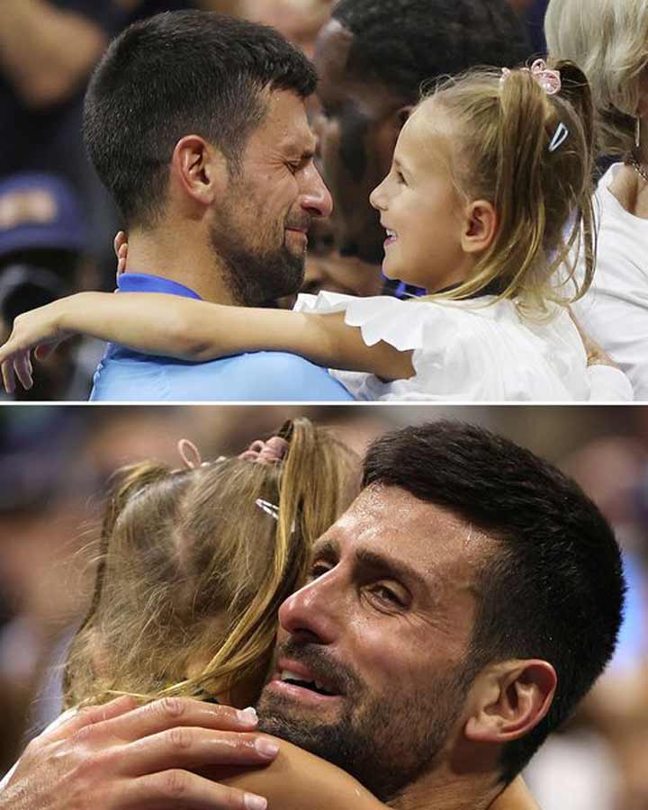 Novak Djokovic a plâns sărbătorind Grand Slam 24 cu fiica sa, Tara